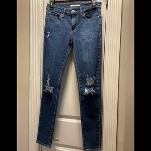 LEVIS 711 SKINNY MID RISE JEANS LIKE NEW